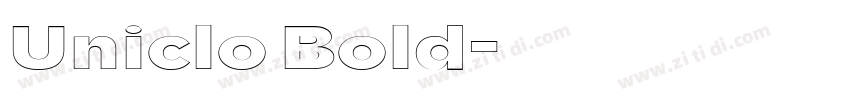 Uniclo Bold字体转换